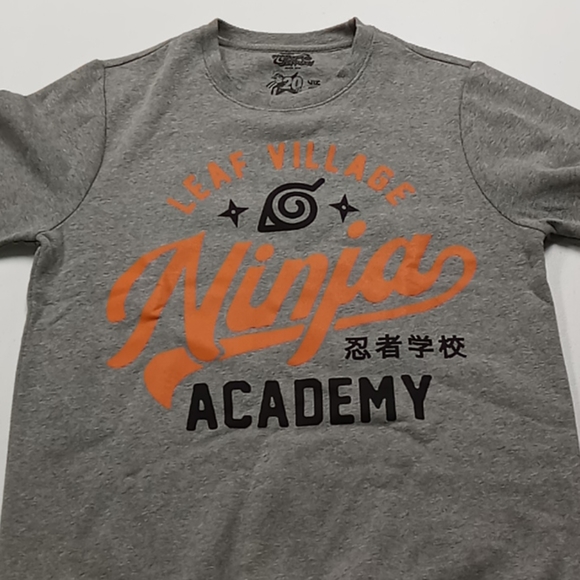 Naruto Shippuden 20th Sweatshirt Men's Size S Gray Crew Neck Pullover Sweatshirt - Picture 1 of 3